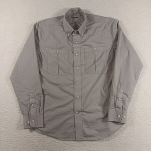 Tom Beckbe Shirt Mens Medium Gray Long Sleeve Button Down Outdoor Office